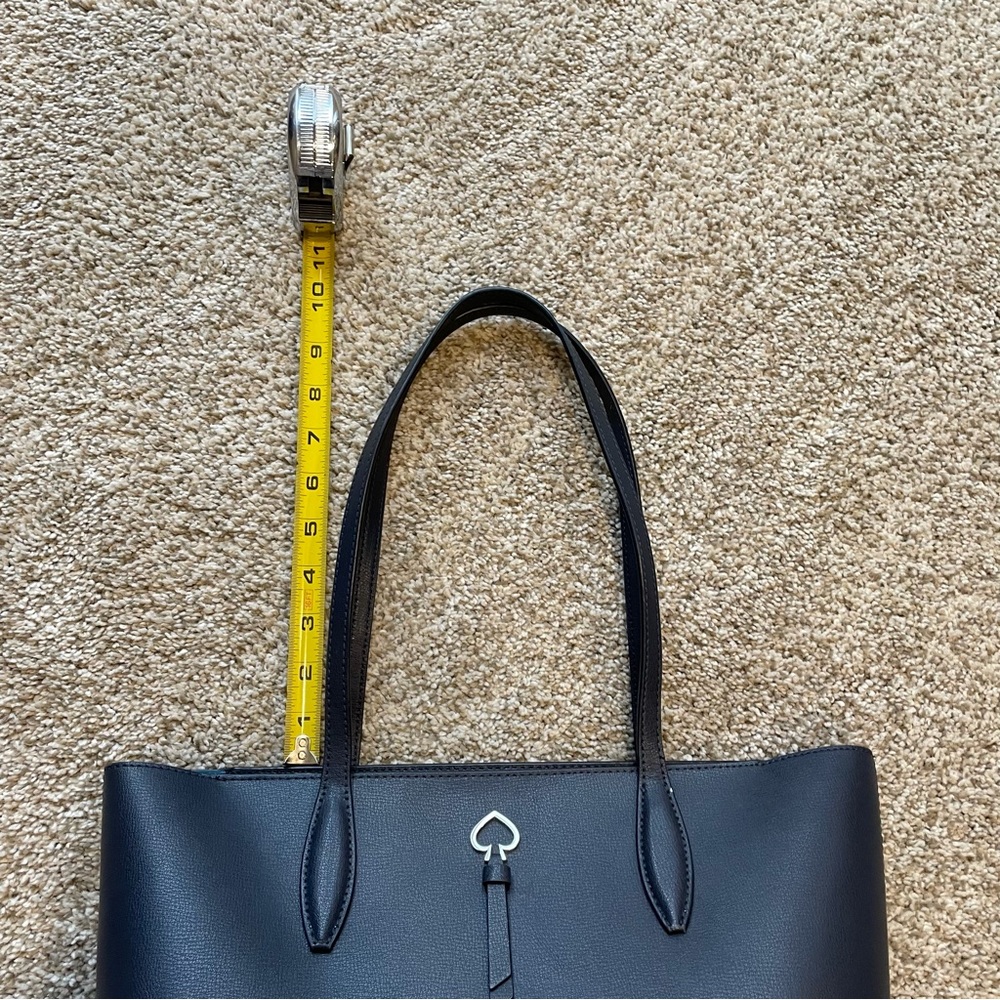 KATE SPADE navy blue small tote shoulder bag purse - Picture 9 of 16